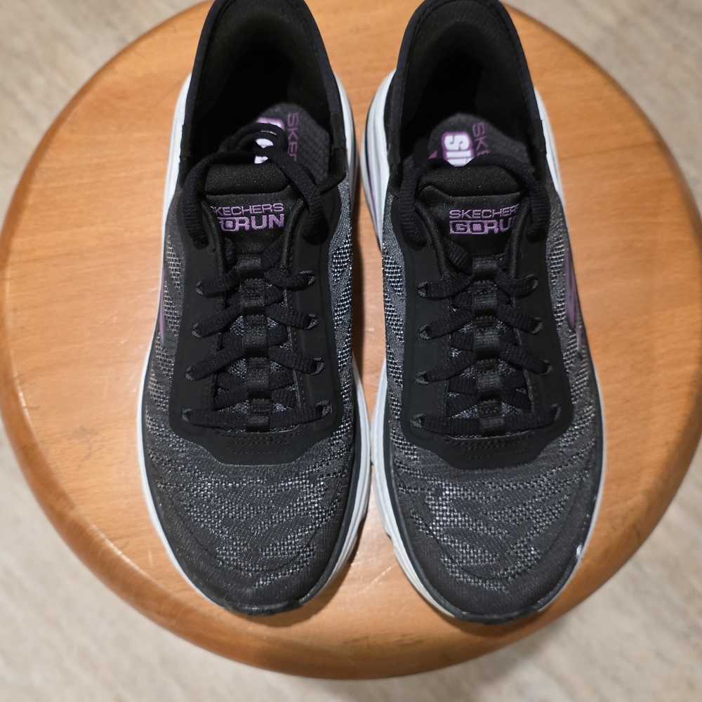Skechers Women's Black and Purple Athletic Shoes
